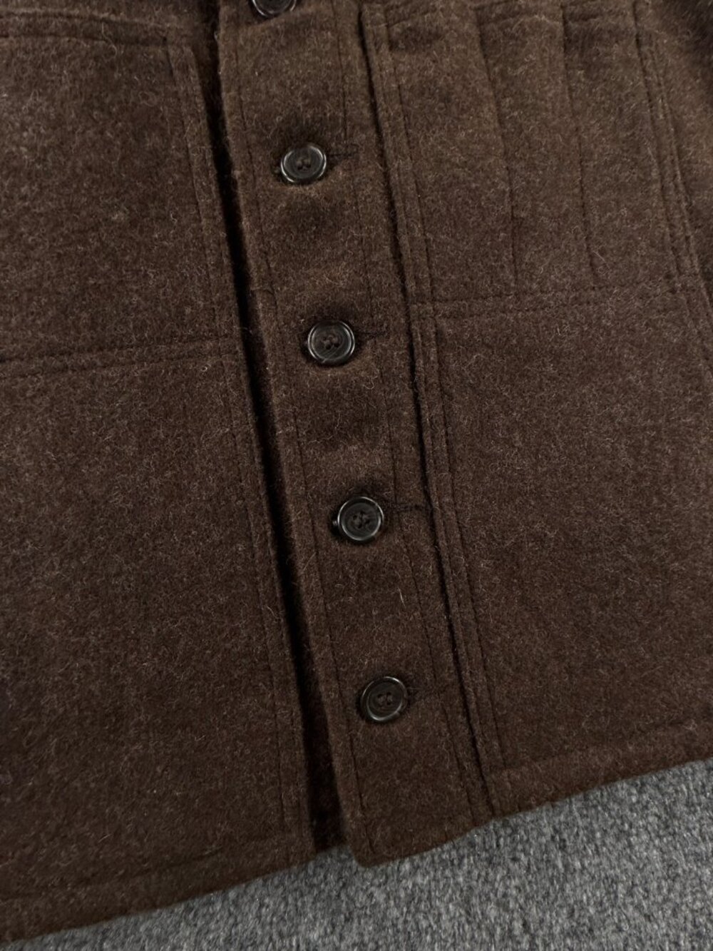 CC Filson Mackinaw Virgin Wool Vest Brown Size 40 Style 20 Pockets Sleeveless - Picture 12 of 15